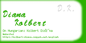 diana kolbert business card